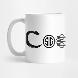 Coexist Black Print Mug